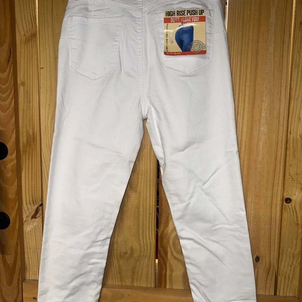 Wax Jean Women's High Rise White Jeans - Picture 3 of 5